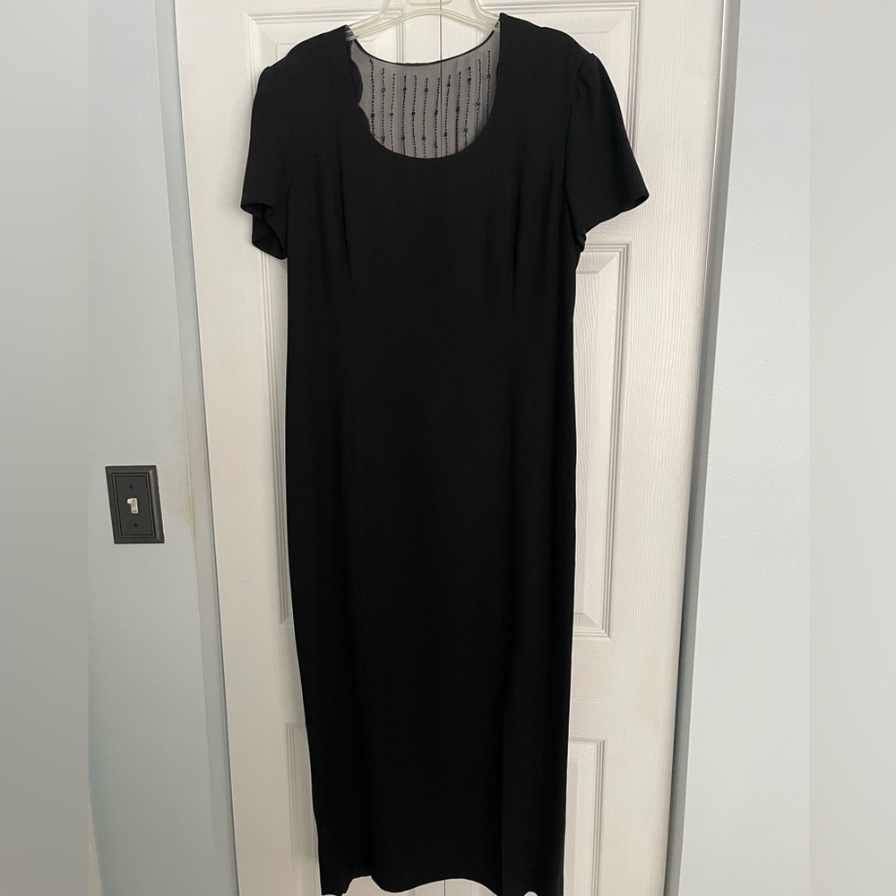 Formal cocktail dress with beautiful detailed back and side slit